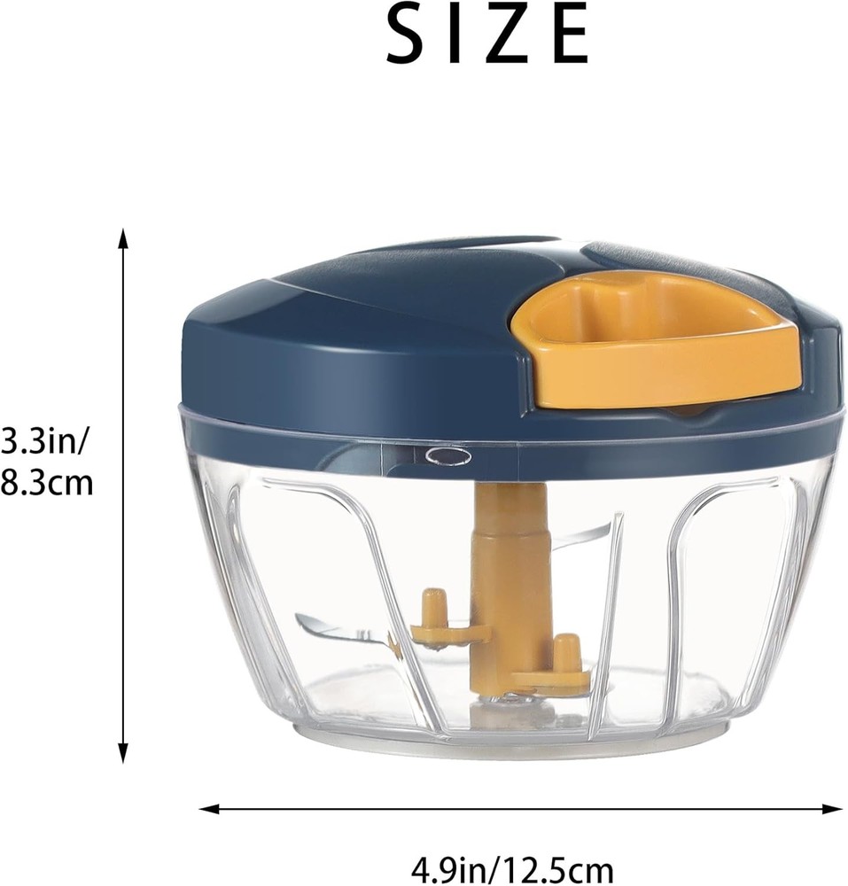Ourokhome Manual Food Processor Vegetable Chopper, Portable Hand Pull String Gar