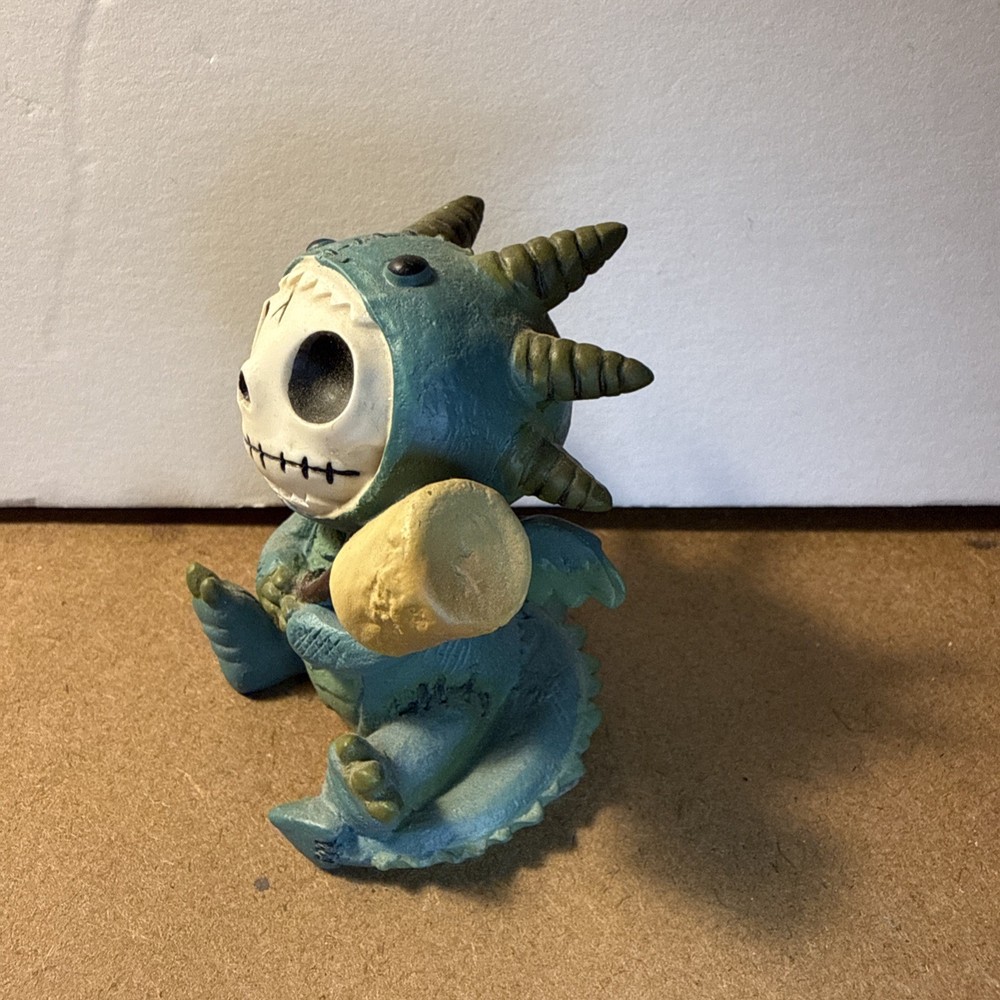 Furrybones Figurine 'Scorchie'. Summit Collection Skeleton Marshmallow