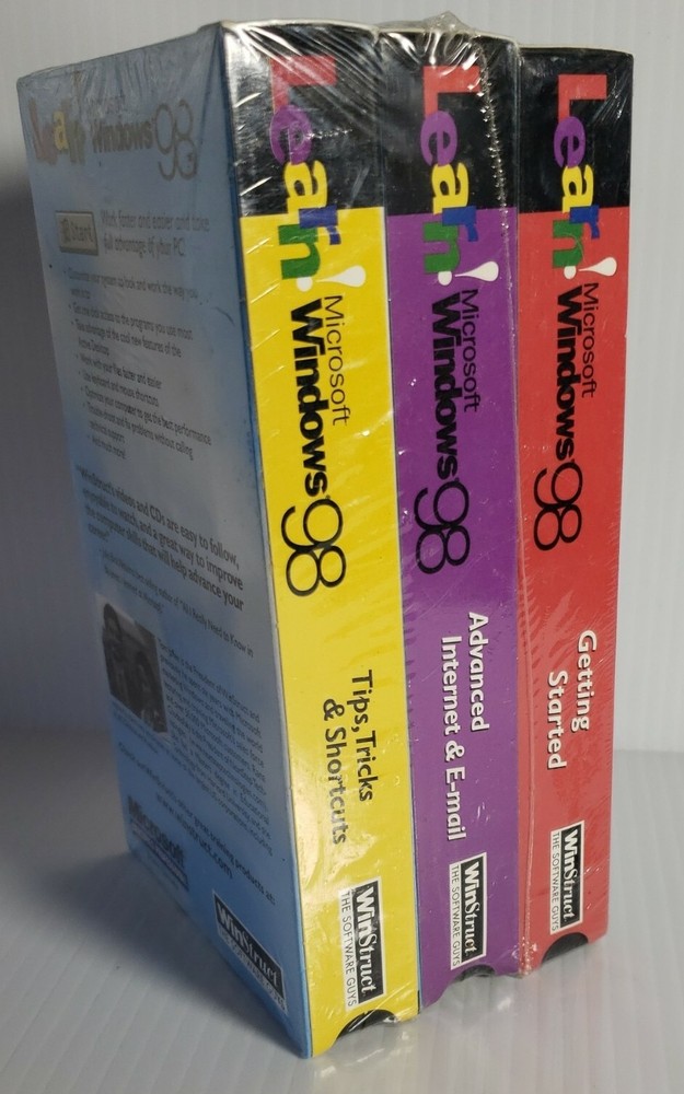 Learn Microsoft Windows 98 Sealed / 1998 VHS - Getting Started VHS 2000