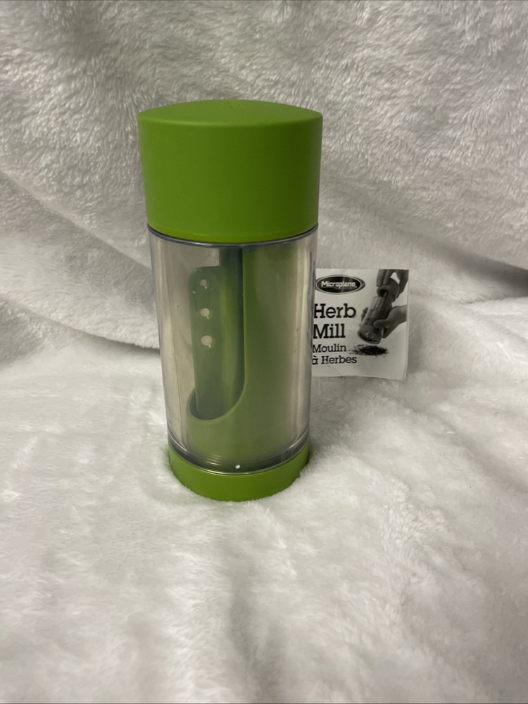 Microplane 2-in-1 Herb Mill Grinder and Leaf Stripper - Green