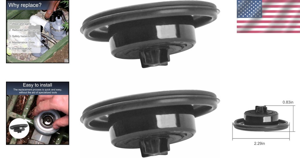 Replacement Valve Diaphragm 3/4" - 1" | for Irritrol 2400, 2600,2700DPR - 2 Pack