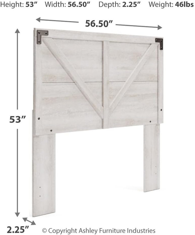 Shawburn Modern Farmhouse Headboard, Full, Whitewash