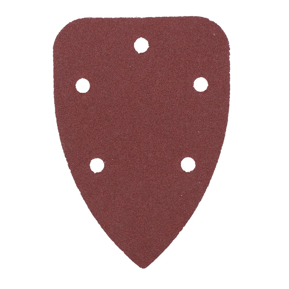 Hook And Loop Detail Sanding Pads Discs 140mm Triangular 80 Grit Medium 100pc