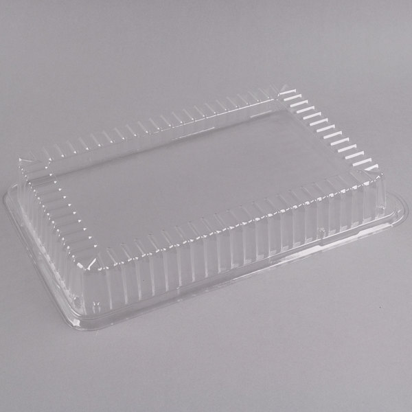 Fineline DDRC1410.L, 10x14-Inch Platter Clear Rectangular Dome PET Lids, 50/CS