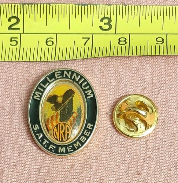 NRA Millennium SATF Member Eagle American Flag Pin Second Amendment Task Force
