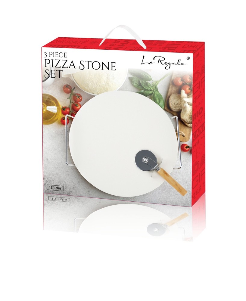 Le Regalo 3 Piece Pizza Stone Set