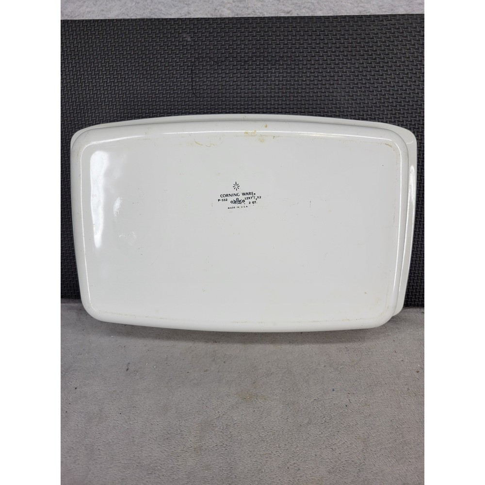 Corning Ware Cornflower Blue 2 Qt Rectangular Roasting Baking Pan P-332 USA