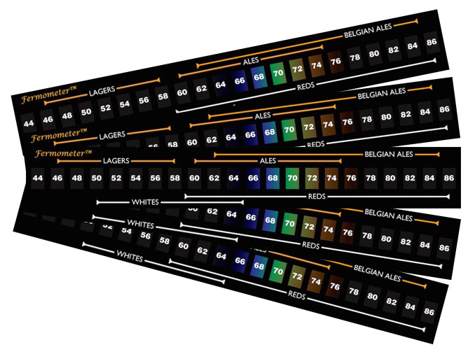 5 X Fermometer Adhesive Strip Thermometer