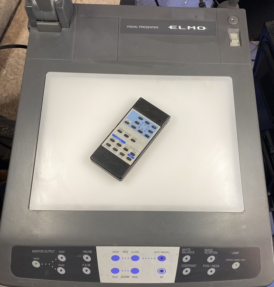 Elmo Visual Presenter HV-5100XG Document Camera Presenter, remote and power cord