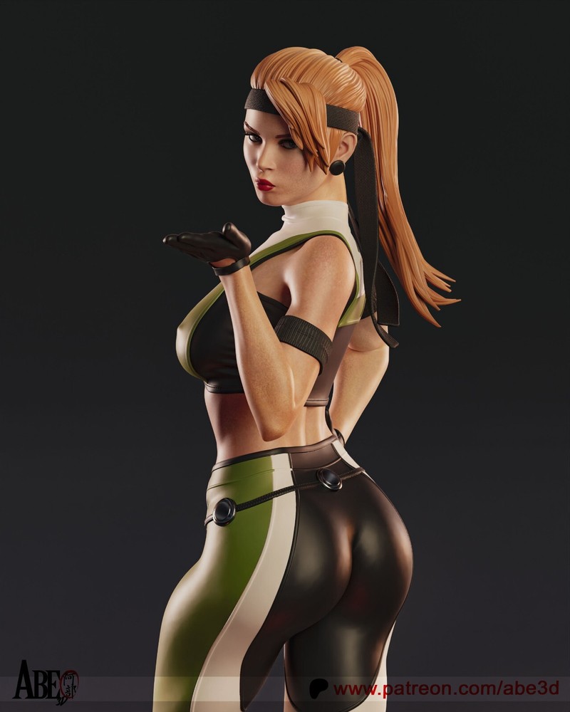 Sonya Blade (MK) Statue 3D Print Unpainted/Unassembled