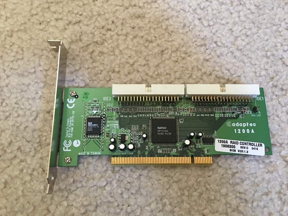NEW Adaptec 1200A 2 Channel ATA 100 PCI RAID Controller AAR-1200A