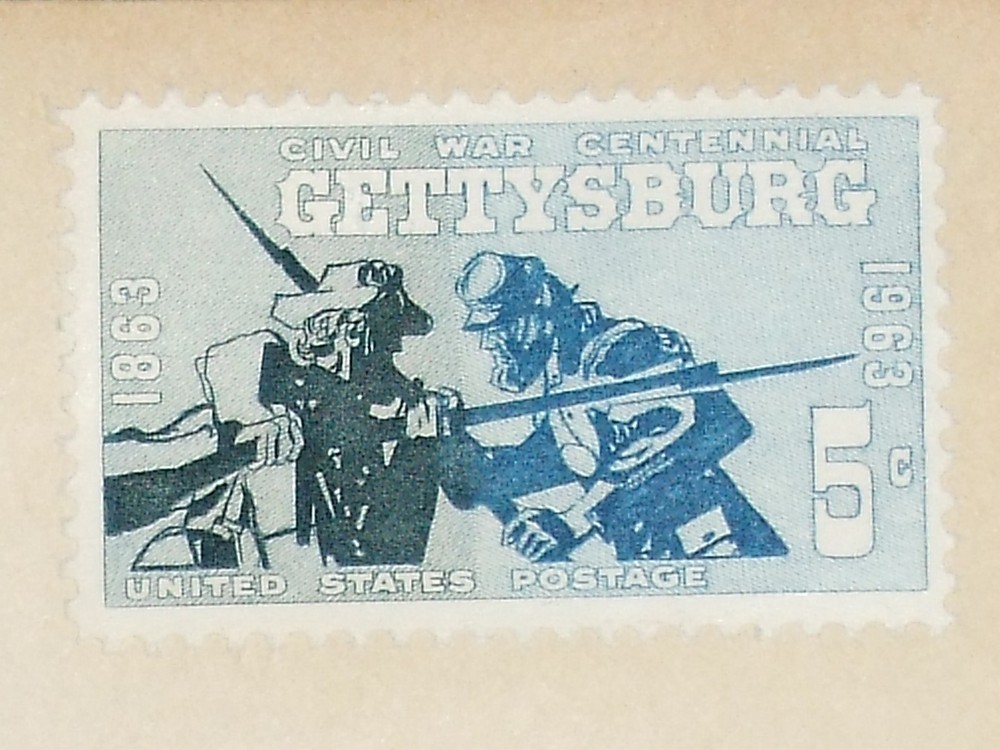 GETTYSBURG ENVELOPE WITH UNCANCELLED CENTENNIAL STAMP - OLINGER COLLECTION