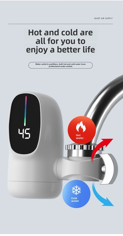 3000W Instant Electric Hot Water Heater Faucet with LED Temperature Display
