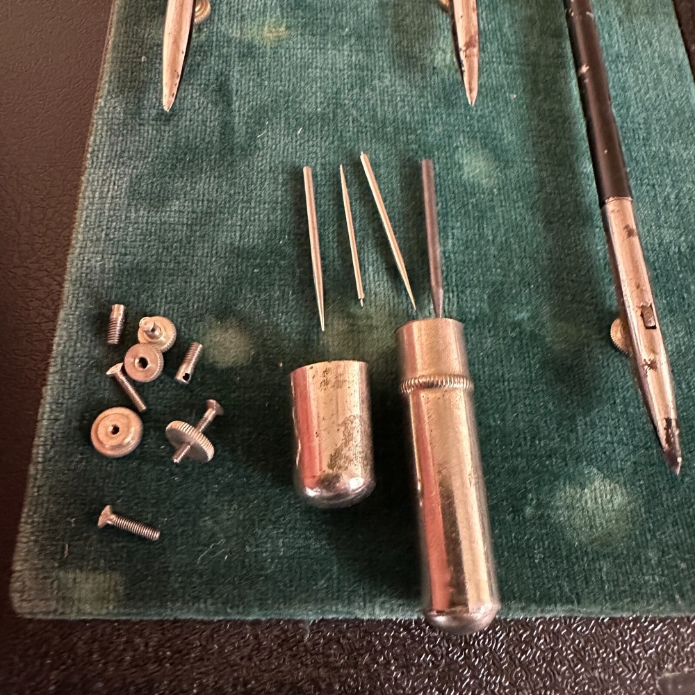 Vintage Schoenner Germany 13pc Engineering Drafting Tool Set No. 5006 w/ Case