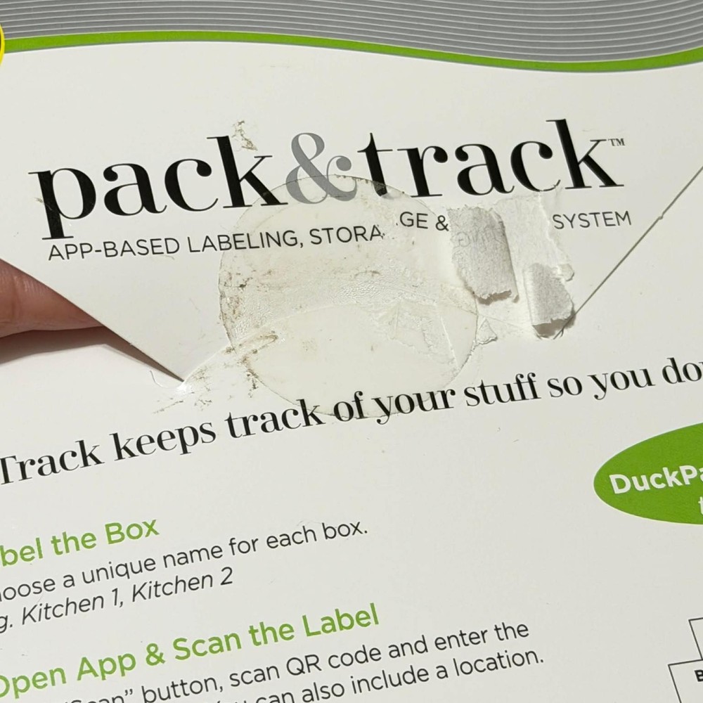 Duck Pack and Track App Based Labeling System Moving Storage QR Labels 40