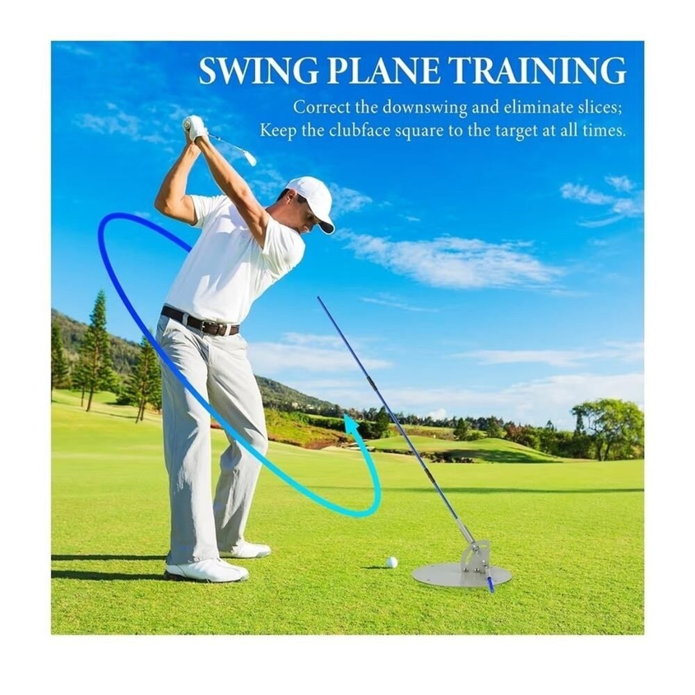 Golf Practice Swing Plane Plate Durable Metal Trainer