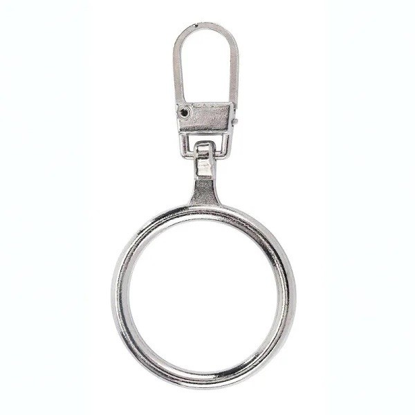 Coats Zipper Pull-Silver 1" Ring F11-602SI
