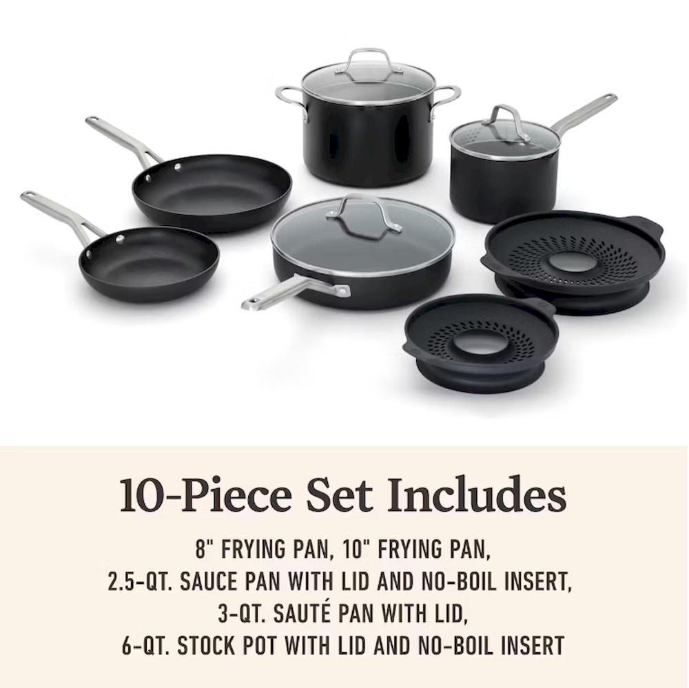 Calphalon Hard-Anodized Nonstick 10-Piece Cookware Set