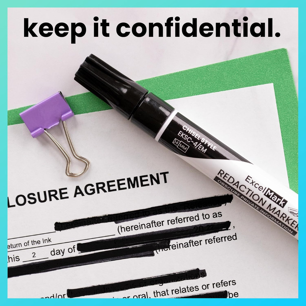 Excelmark Security Redaction Marker (6 Pack)