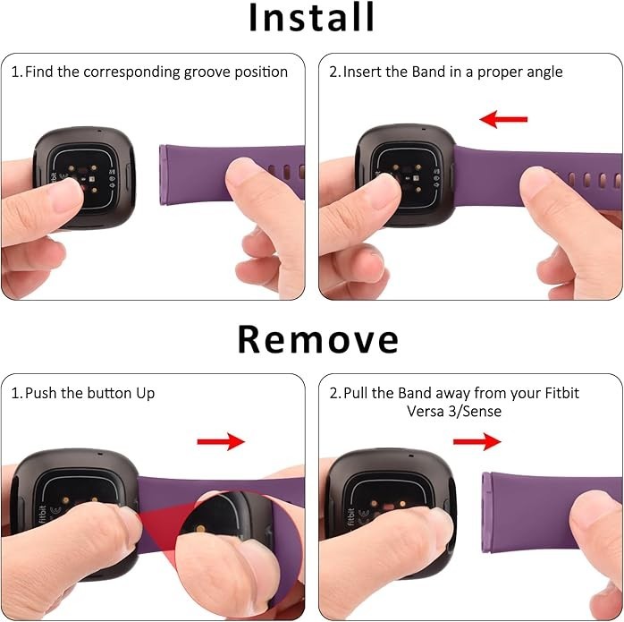 6 PACK Bands Compatible with Fitbit Versa 4 / Versa 3 / Fitbit Sense 2 / Sens...