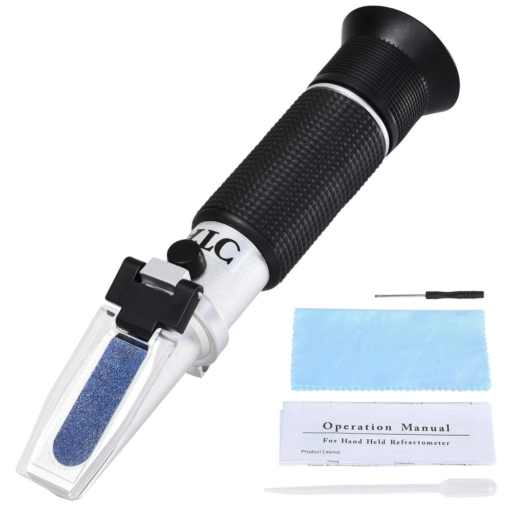 Portable Brix Refractometer with ATC, Accurate Dual Scale Brix Meter Specific..