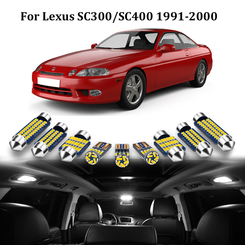 14x WHITE LED Interior Lights Replacement Kit for Lexus SC300 SC400 1991-2000