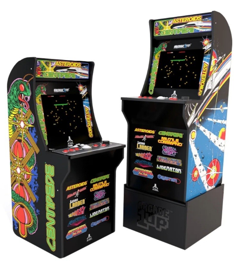 Arcade1Up Atari Deluxe 12-In-1 Arcade Machine with Riser. Asteroids Centipede
