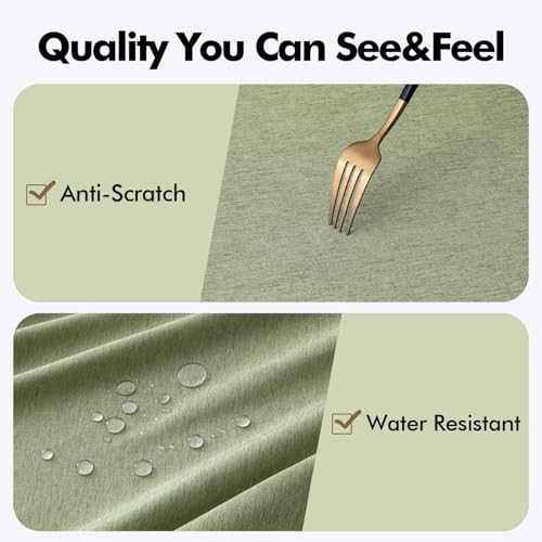 Rectangle Linen Polyester Tablecloth with 104" x 60" (Rectangular) Sage Green