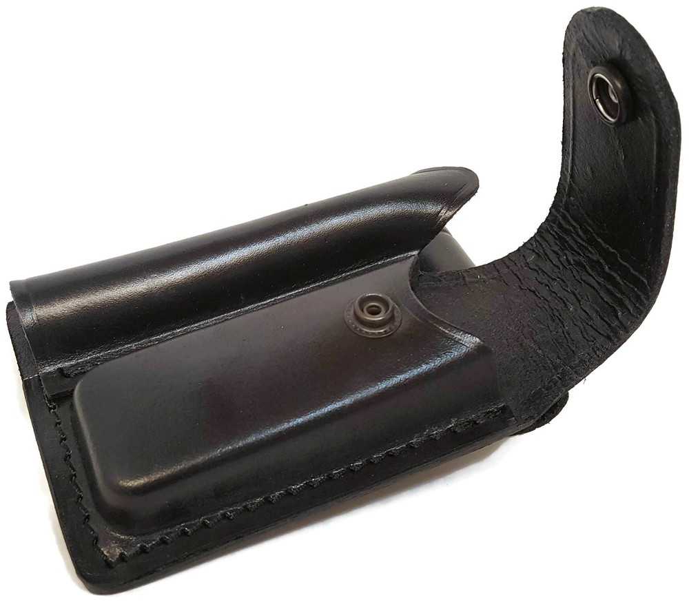 Black Leather Folding Blade Belt Holster Pouch