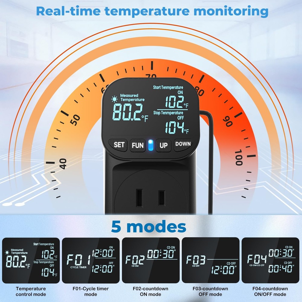 Immersion Water Heater 240V 3000W Portable Electric Heater with Rapid Heating...