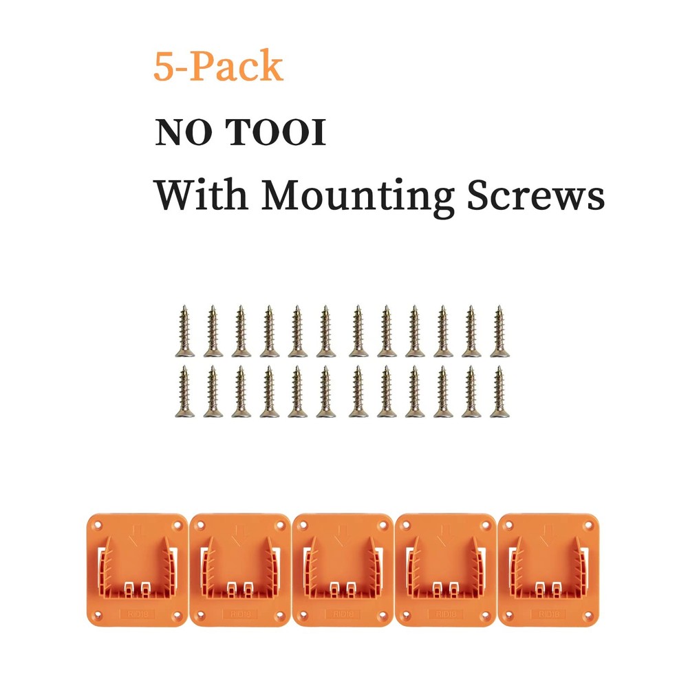 Tool Holder for Ridgid 18V Drill, Wall Mount Tool Hanger for Power Tool Stora...
