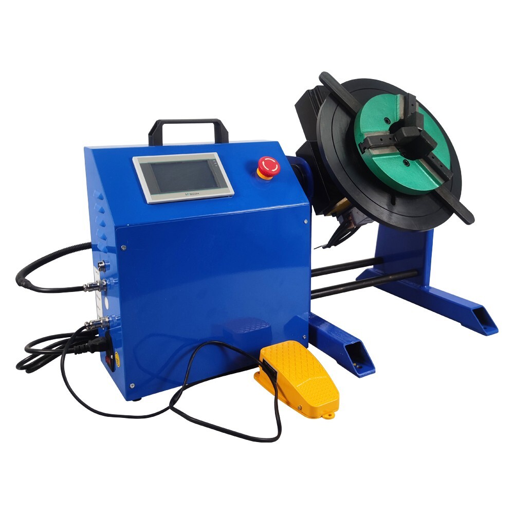 50KG Welding Positioner Turntable Soldering (PLC Controller) with 200mm Chuck