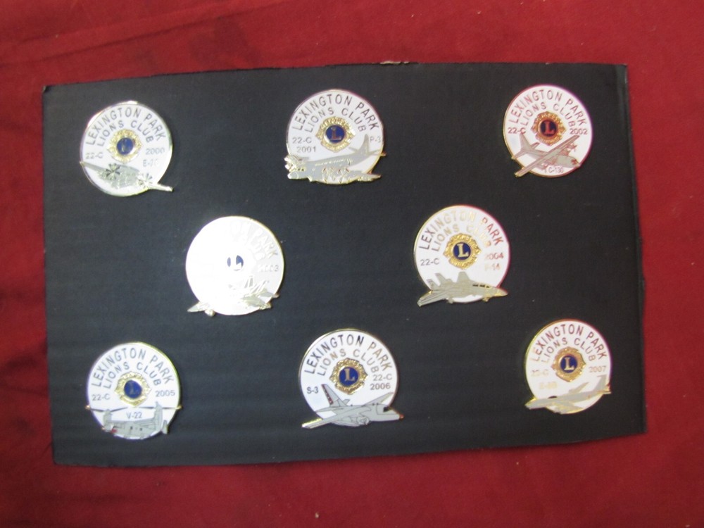 8 Assorted Enamel Naval Airplane Aviation Button Pin Pinbacks #2