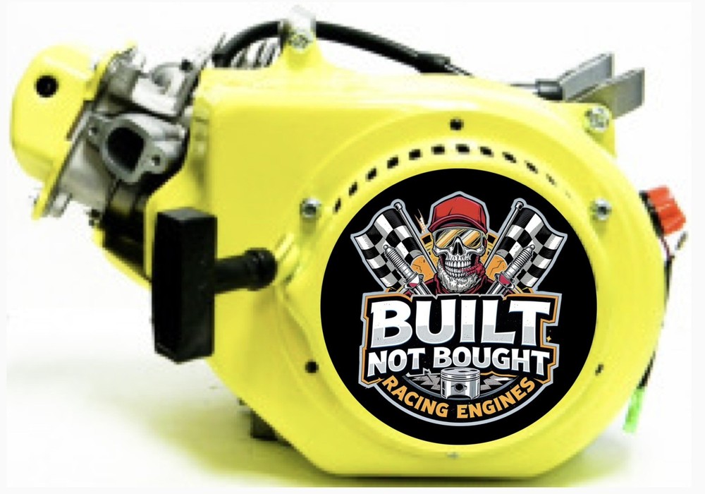 BUILT NOT BOUGHT Racing Engine Decal - 5” Go Kart Mini