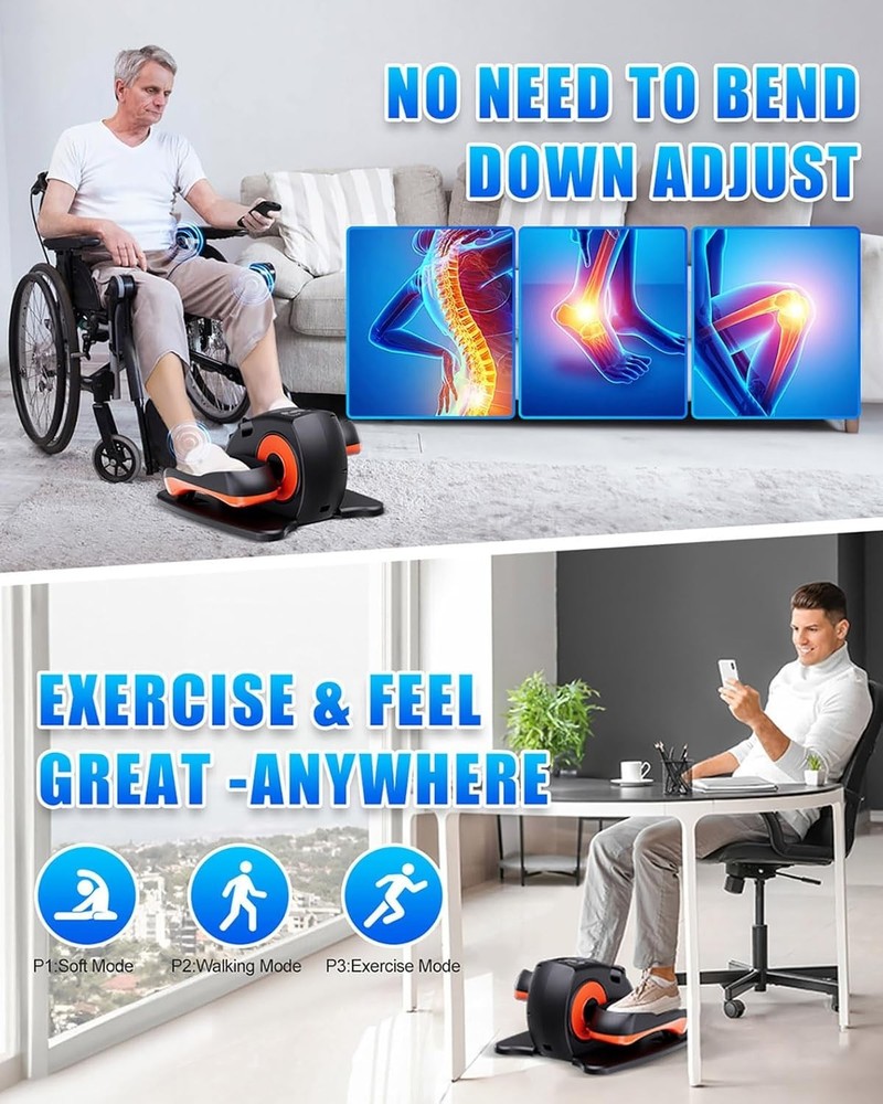 Silent Elliptical Exercise Machine - LCD Display