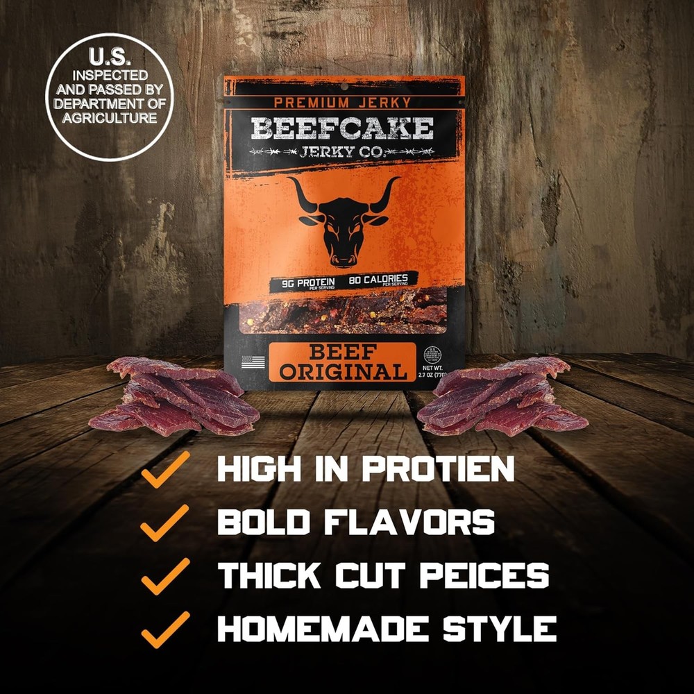 9g Protein Beef Jerky Variety Pack - 4ct Peppered & Original Snacks