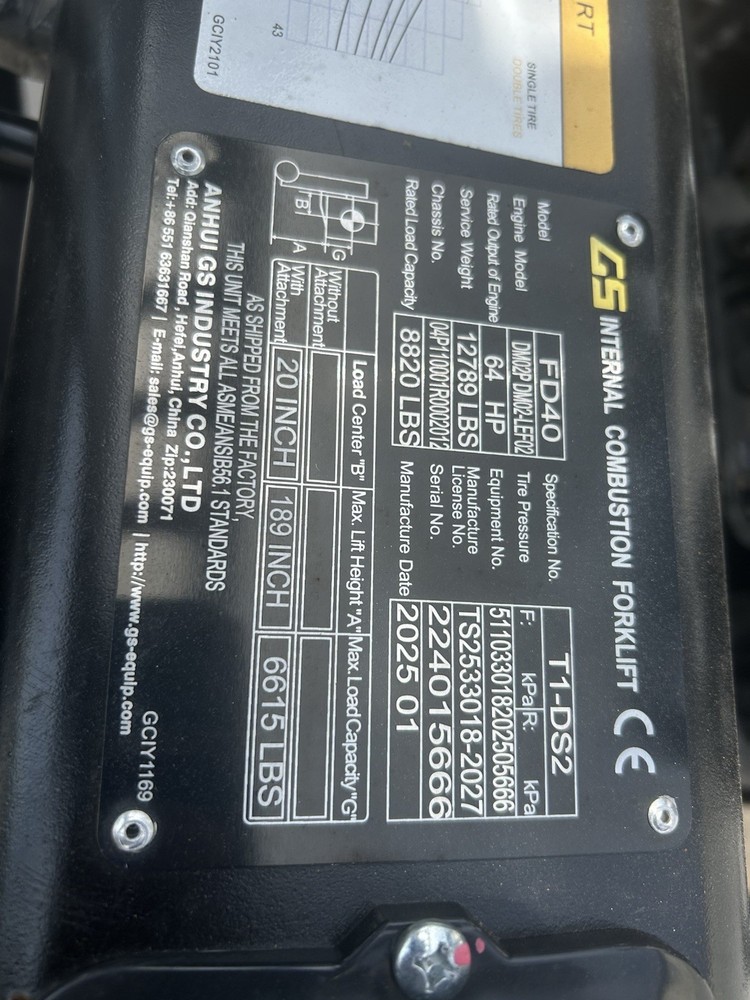 GS FD40 4 Ton Forklift.