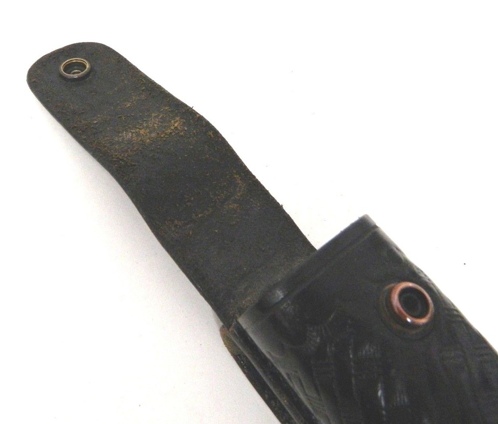 AKER 570 Black Tooled Leather Mace Holder Belt