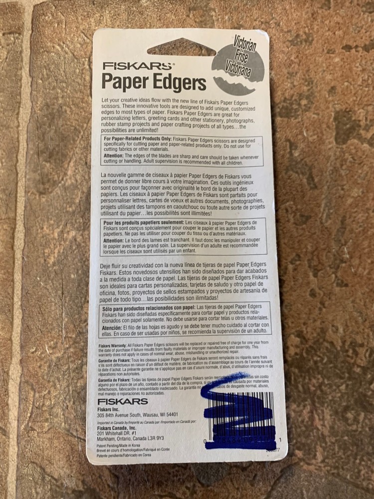 Vintage Fiskars Paper edger: Victorian Pattern