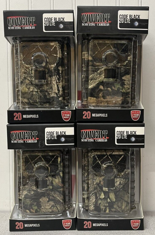 4 pack of Covert Cameras Code Black 20 LTE CC5717