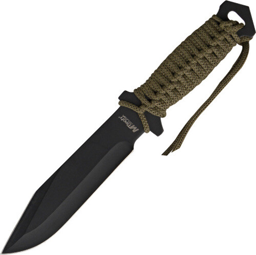 MTech Combat Knife  MT528C 5" drop point blade with sharpened top edge at t