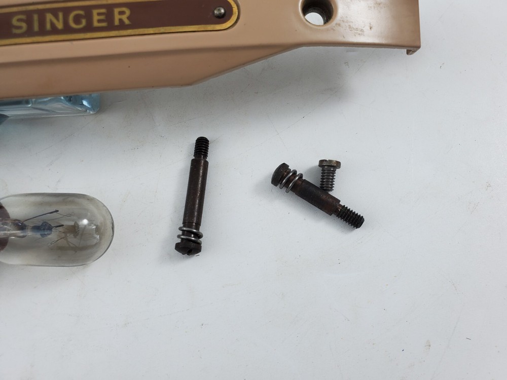 Singer 404 Sewing Machine Light Cover, Light Unit, Socket, Bulb Screws