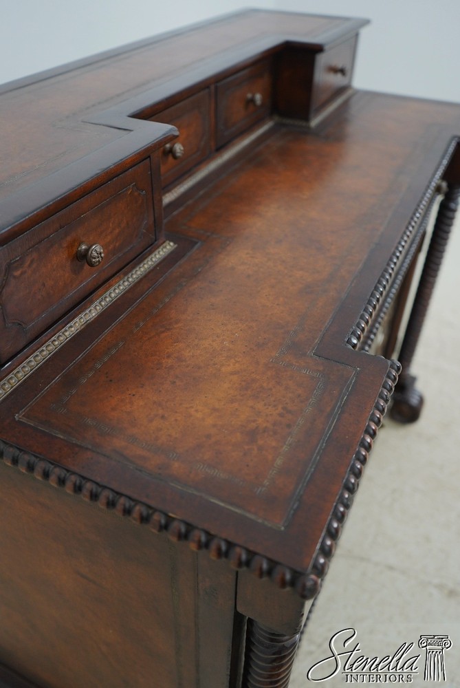 L66568: JOHN RICHARD Leather Top Mahogany Console Desk