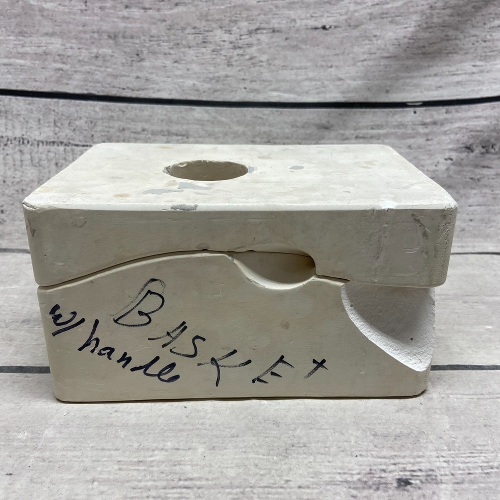 Vintage 1962 Duncan Ceramic Casting Mold Basket with Handle #38