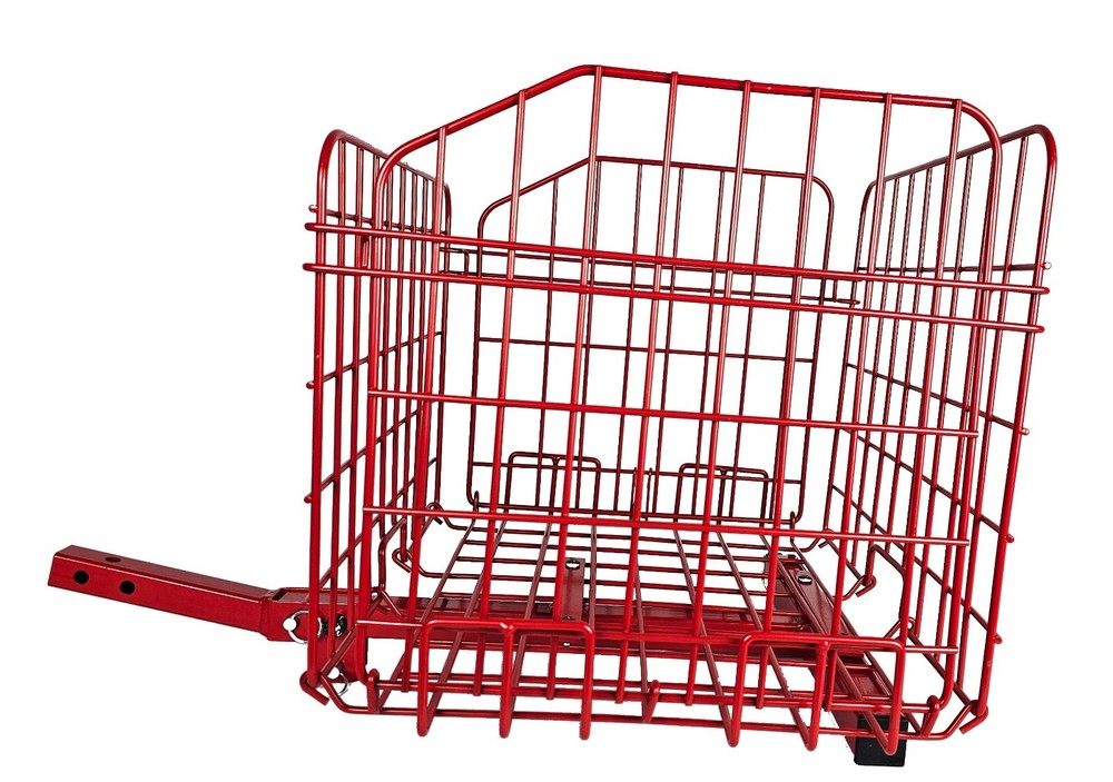 Foldable Folding Scooter Rear Basket for Pride Mobility Scooters: RED
