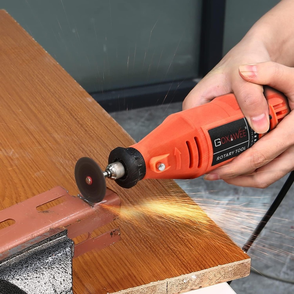Rotary Tool Kit with Keyless Drill Chuck and Flex Shaft, Variable Speed Elect...