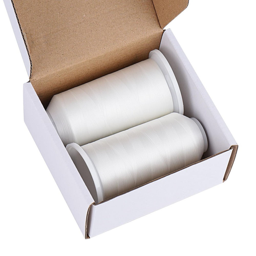 60WT Filament Polyester Bobbin Thread for Quilting 5000M White