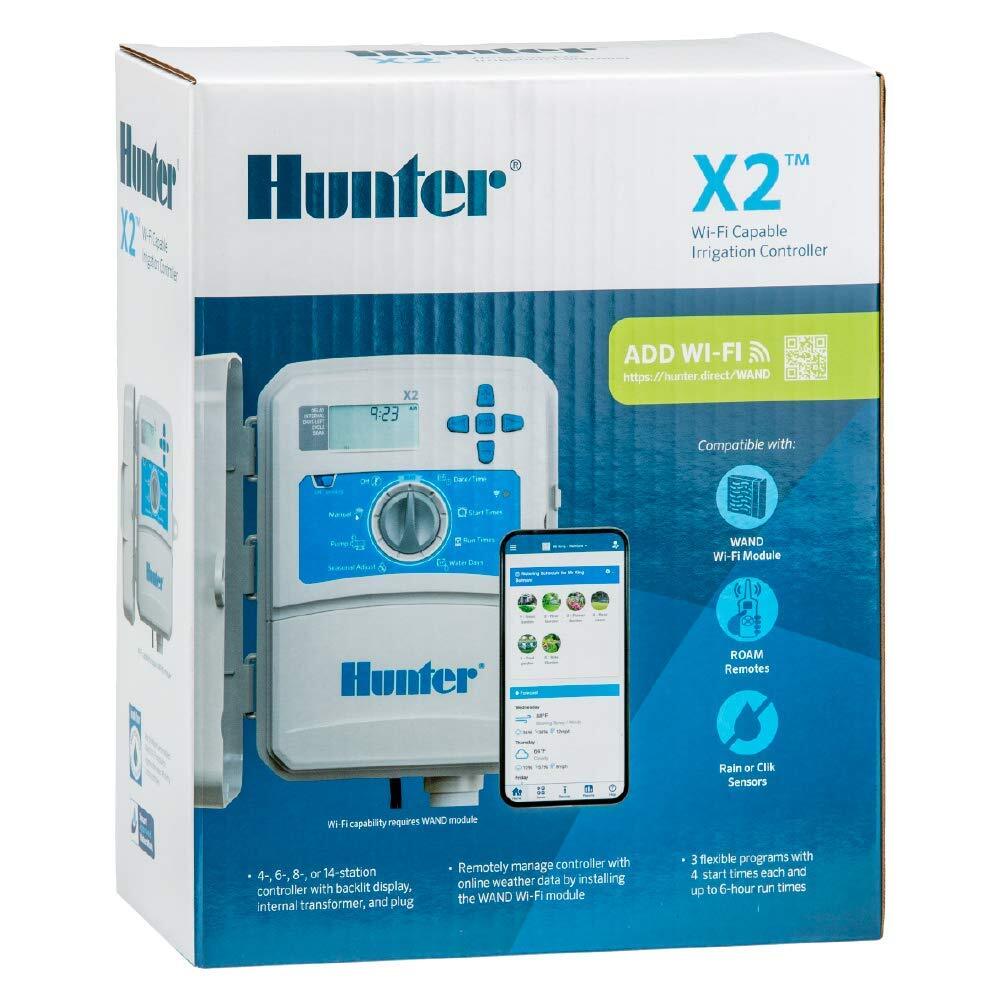 Hunter X2 WiFi Smart Irrigation Controller with Hydrawise Water Saving Tech