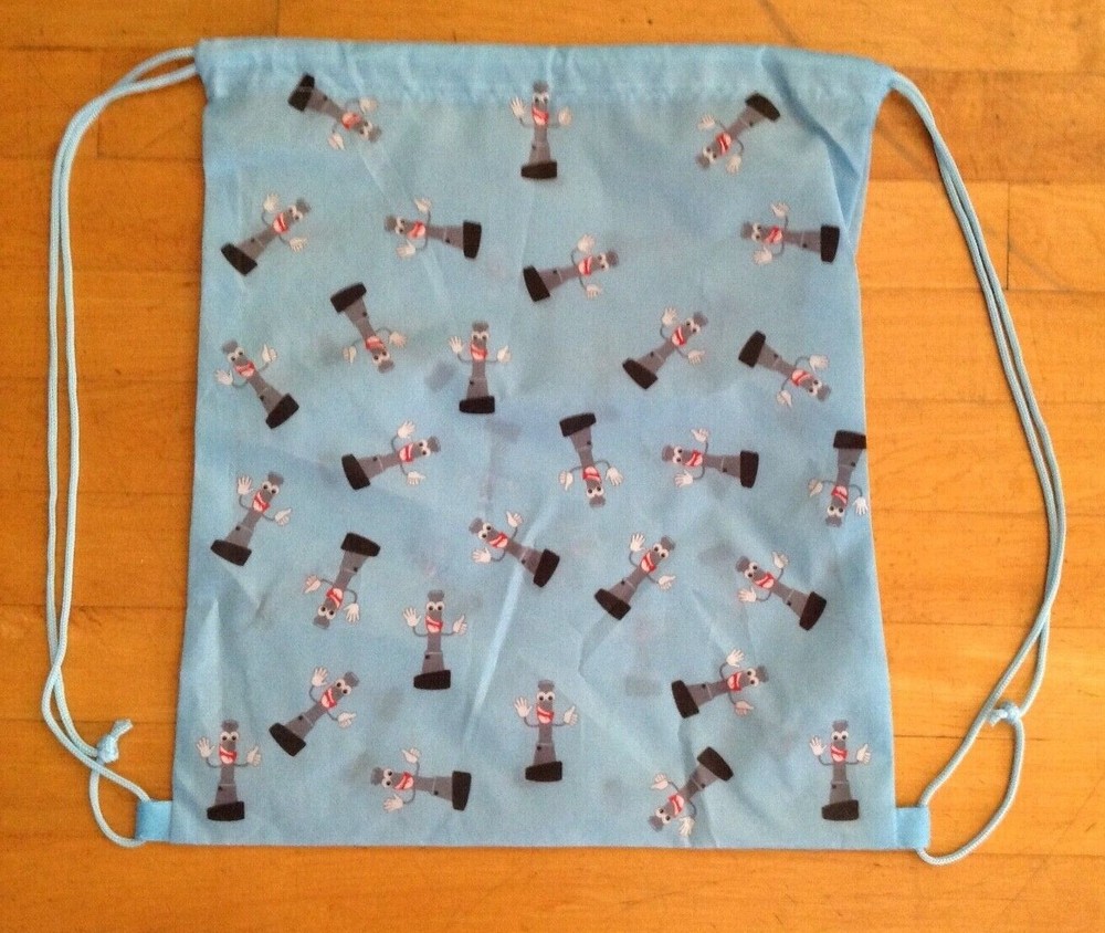 Blue Lighthouse Drawstring Sling Backpack Bag Reusable