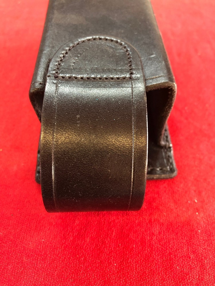 TEX SHOEMAKER Duty Belt Accessory - 100 40 SP - Black Leather w/ Loop & Hook